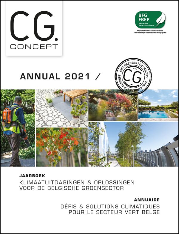 Annual 2021 jaarboek cg concept magazine vakmagazine vakblad professionele groensector klimaatuitdagingen klimaatoplossingen urbanisme groenaanleg groenruimte tuinaanleg tuinarchitecten landschapsarchitecten groendiensten tips trends