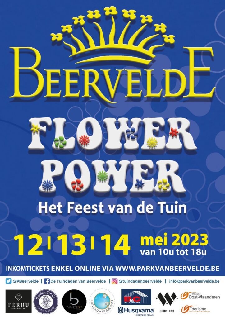 De Tuindagen van Beervelde vinden plaats op 12, 13 en 14 mei 2023. Thema voor deze editie is "Flower Power".
