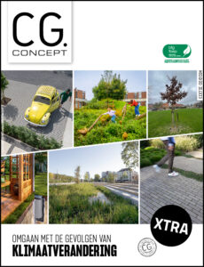 Cover CG Concept XTRA, de thematische bijlage bij het vakmagazine. Dossier: Omgaan met de gevolgen van de klimaatverandering.