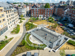 Rinsdelleplein Etterbeek gaat van grijs naar groen