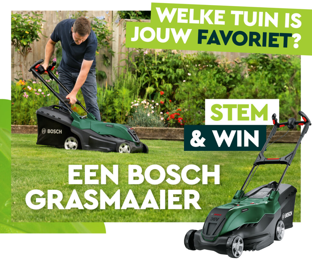 Stem nu voor de publieksprijs van De Vlaamse Tuinaannemer & maak kans op een BOSCH grasmaaier!